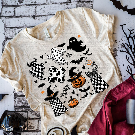 Cow Checkered Ghostie Collage