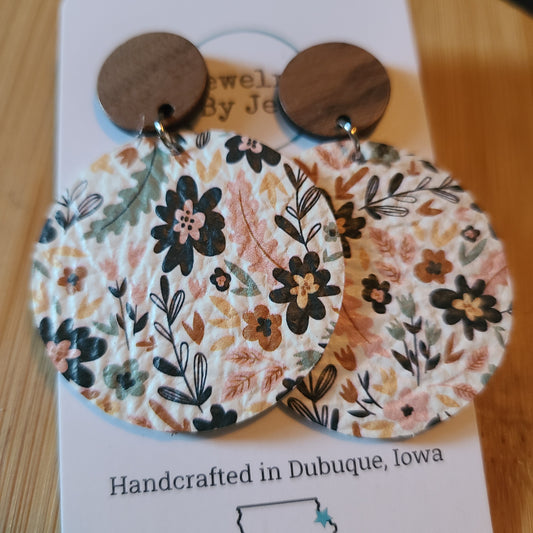Fall Floral Round Earring