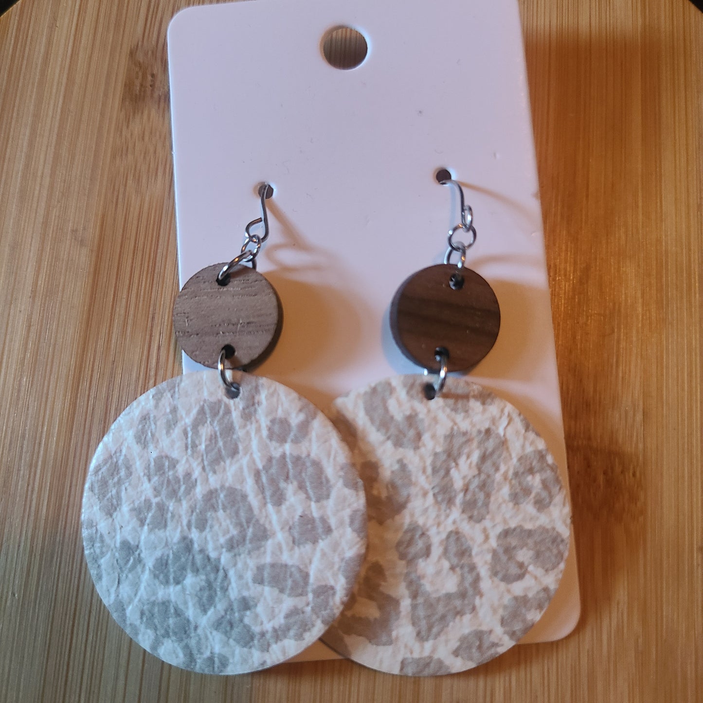Leopard Round Earrings