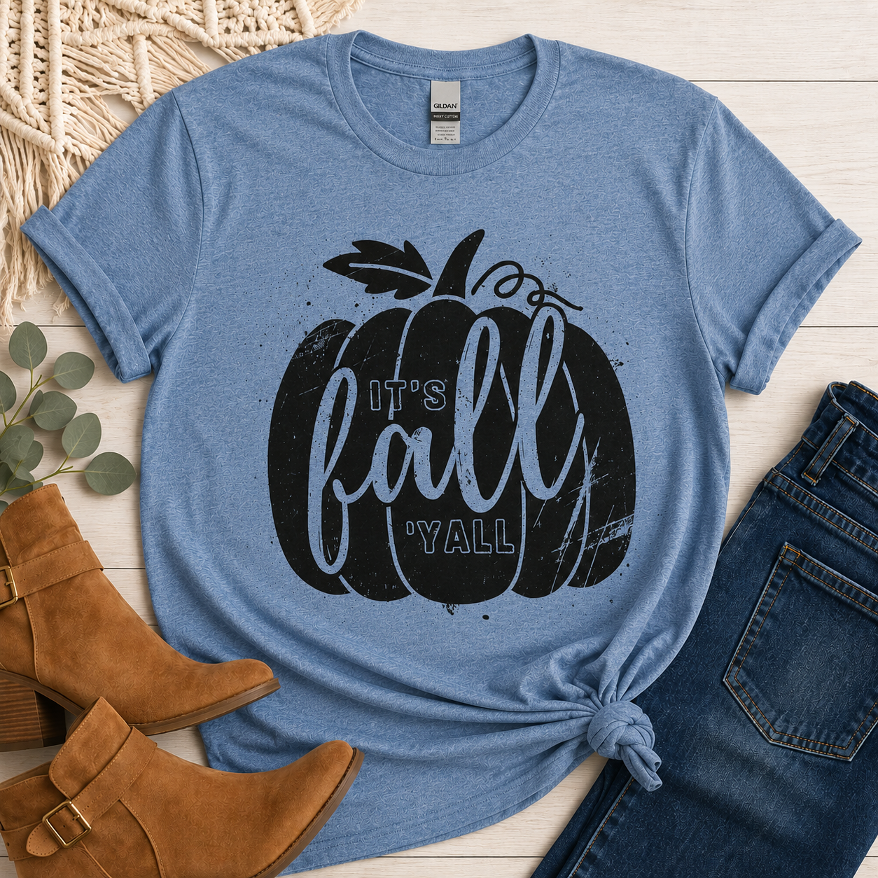 It's Fall Yall Gildan XL - Heather indigo