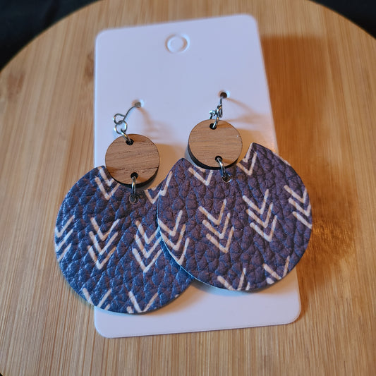 Blue Round Earring