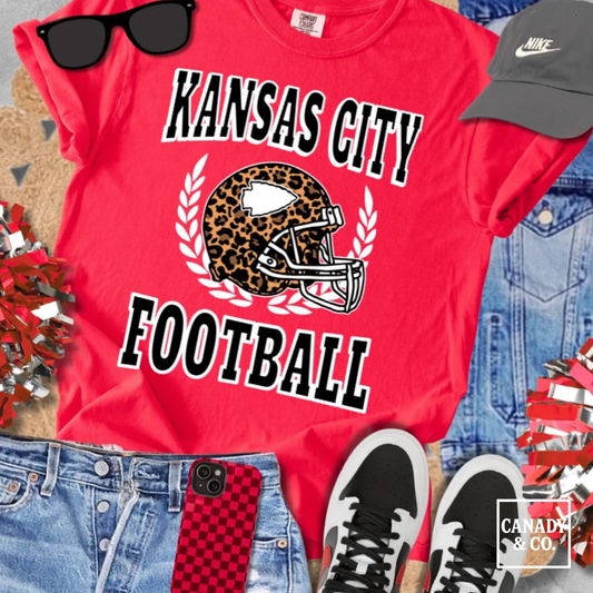 Kansas City Football Leopard Helmet