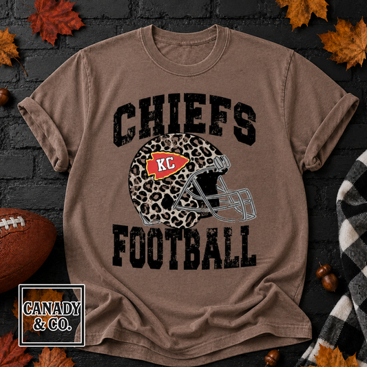 Chiefs Football Leopard Helmet