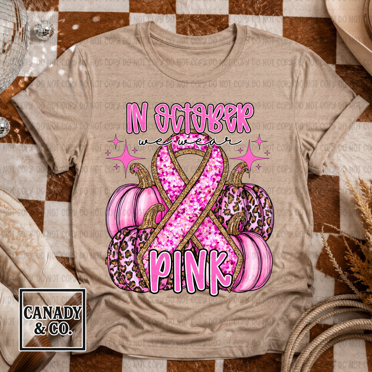 In October We Wear Pink Pumpkins
