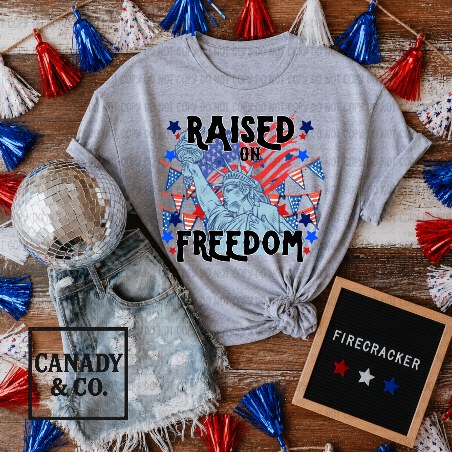 Raised On Freedom Graphic T Shirt