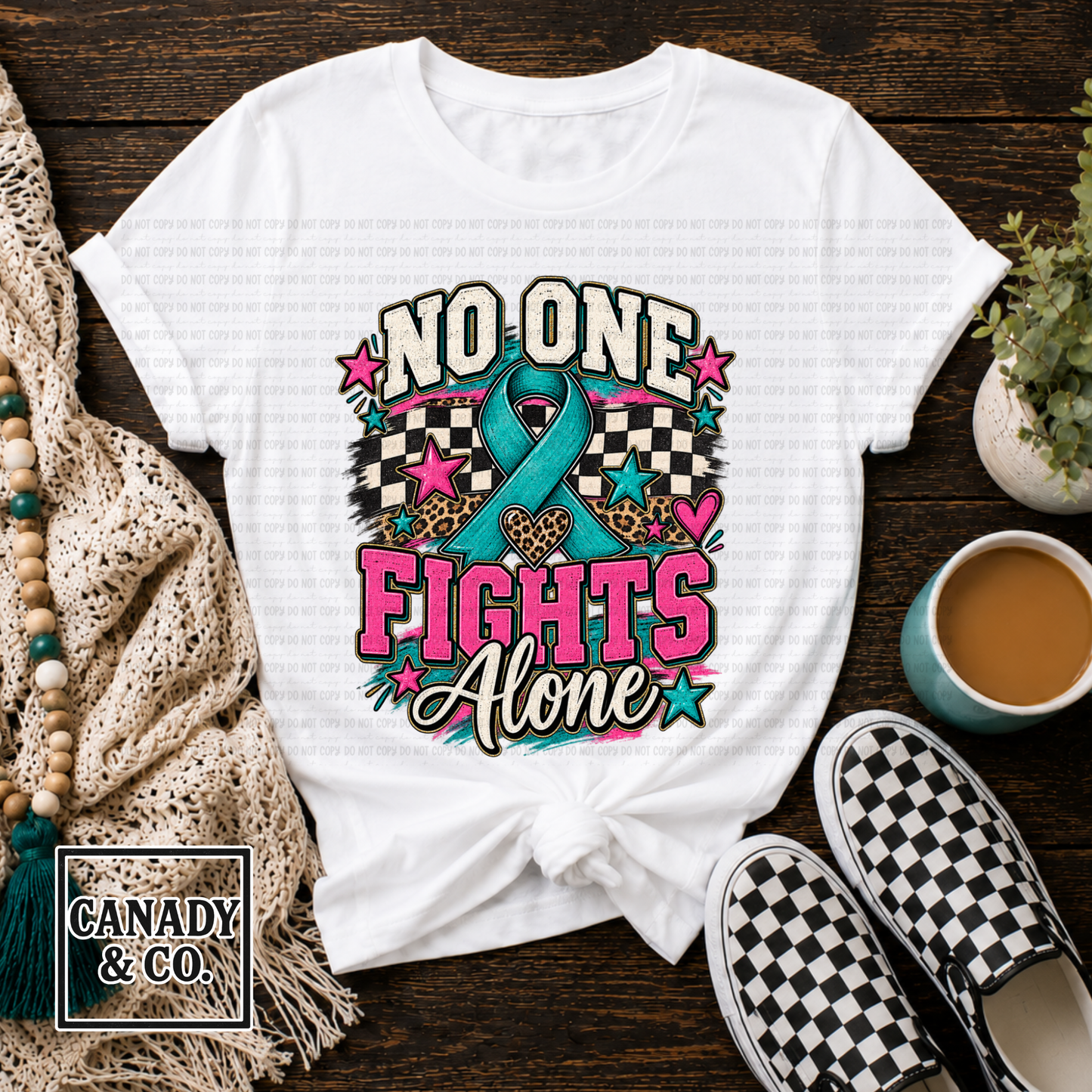 No One Fights Alone Teal