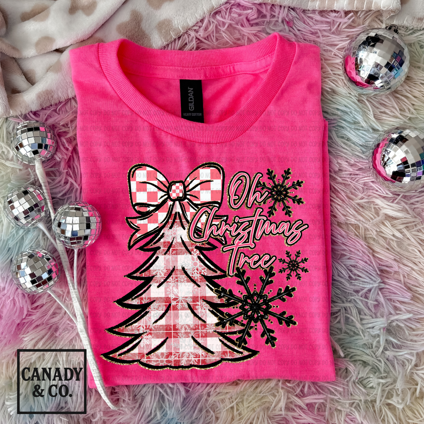 Christmas Tree Bow Pink