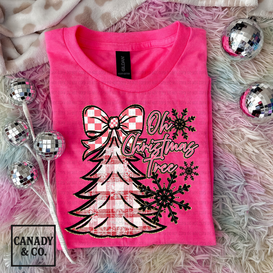 Christmas Tree Bow Pink