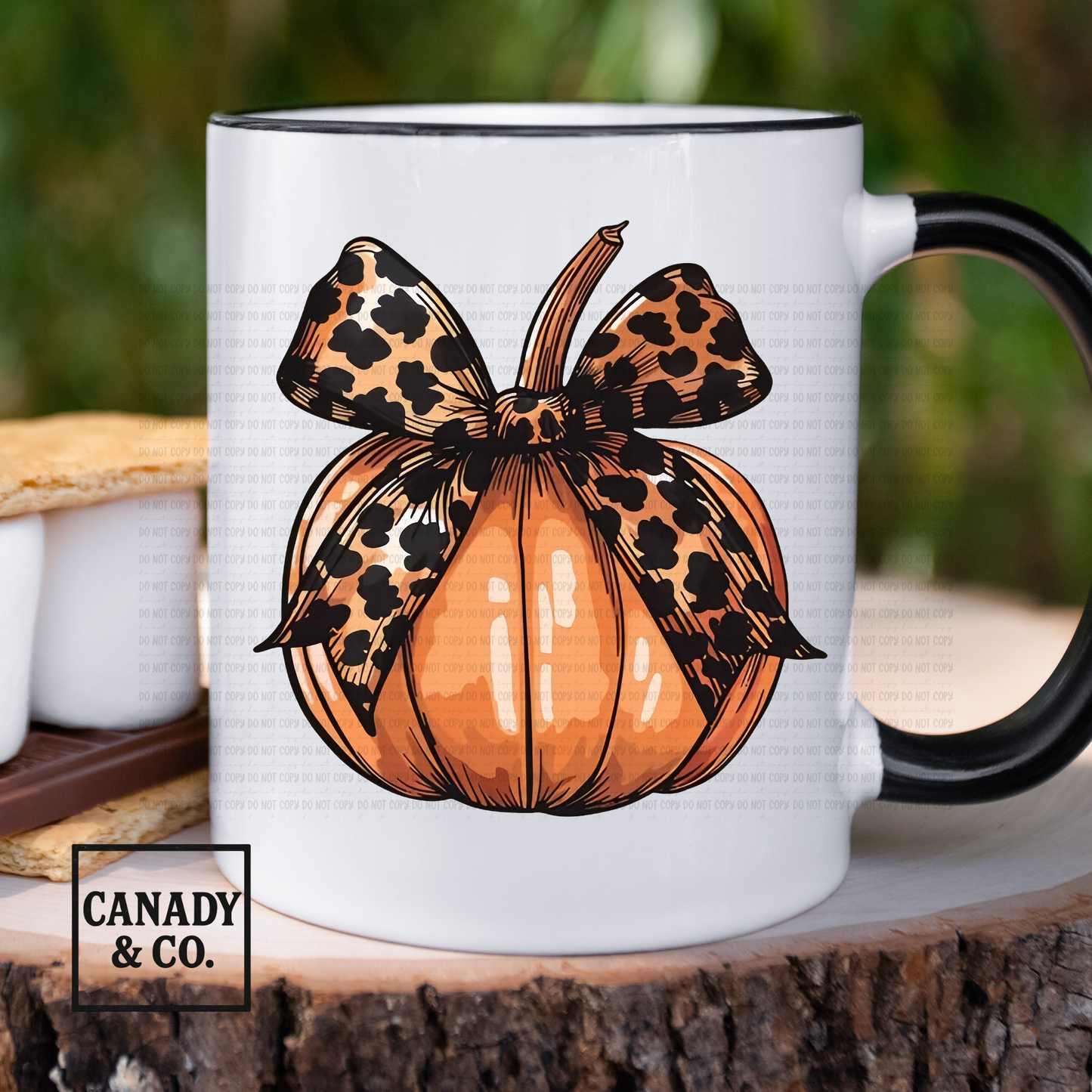 Leopard Bow Pumpkin -  11oz Mug