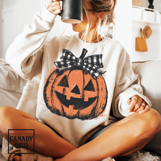 Plaid Bow Pumpkin
