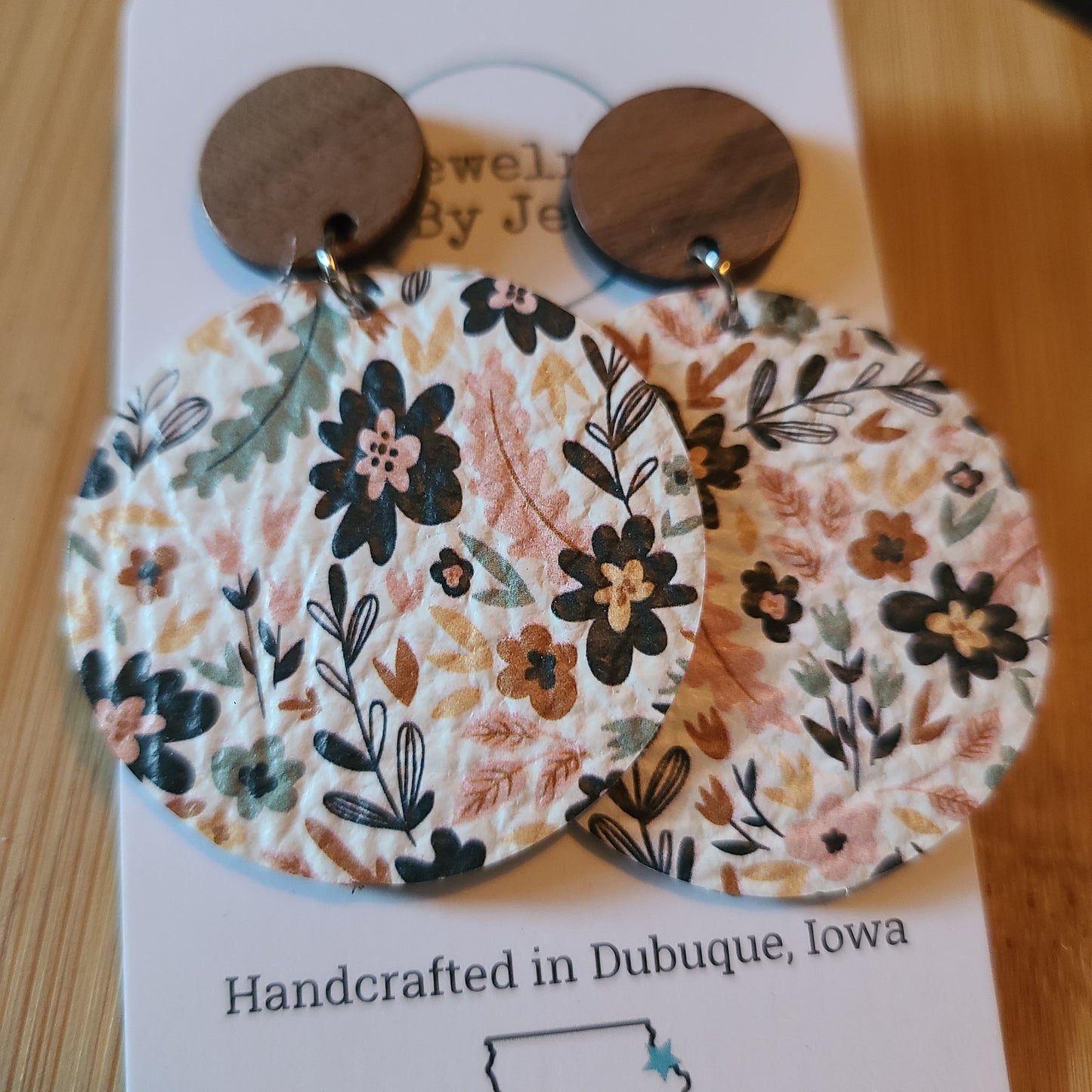 Fall Floral Round Earring