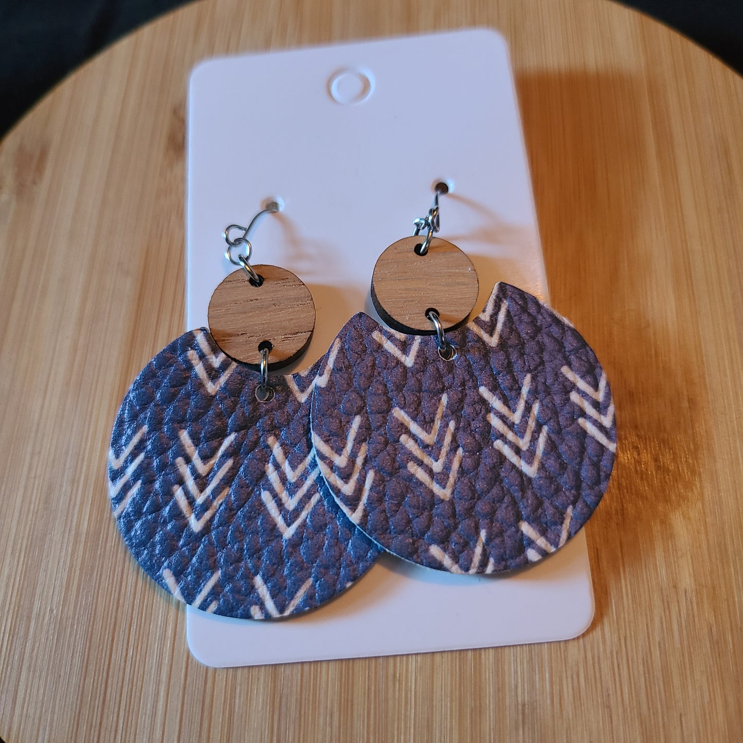 Blue Round Earring