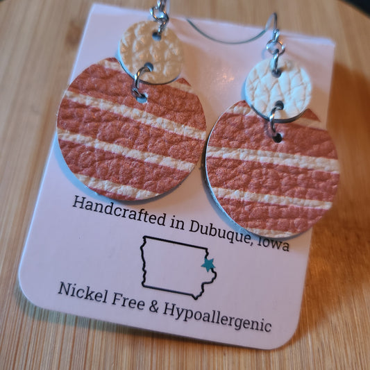 Dusty Rose Striped Earring